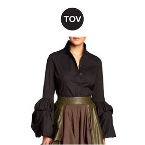 TOV bishop sleeve blouse